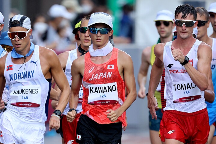 男子50キロ競歩の 残酷な暑さ に選手も危機感 ６位入賞の川野将虎は身体に異変も 東京五輪 The Digest