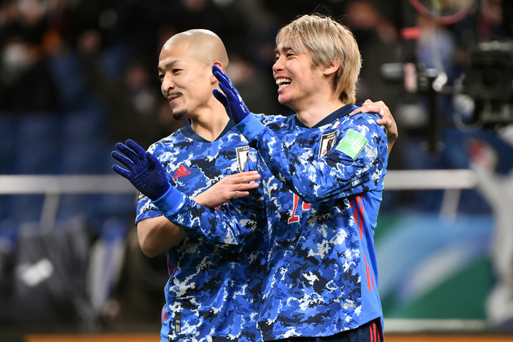 着実に勝点３を積み重ねた日本代表。伊東（右）の活躍が光った。(C)Getty Images