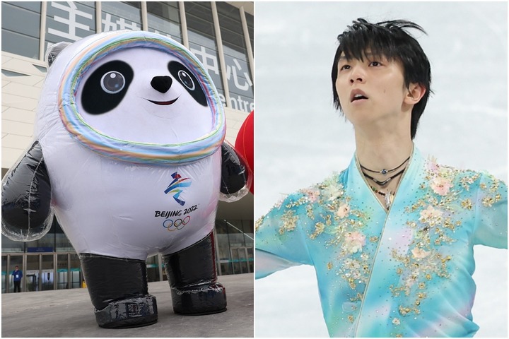 ビンドゥンドゥンにも愛される羽生結弦！会場の外での記念撮影に大喜び