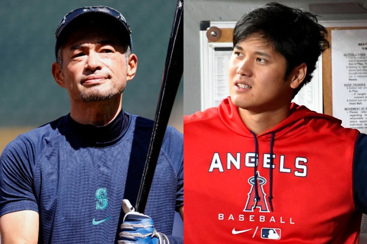 品切れ イチロー&大谷翔平 本場MLB公式Tシャツ - 野球