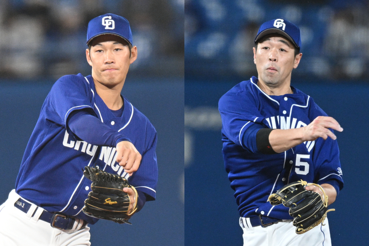 中日阿部寿樹2点適時打「3番左翼」初の外野守備バットで