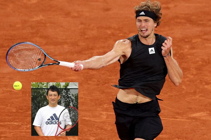 プロの観戦眼25】ズベレフのボールスピードを出しながら打つ角度の付い